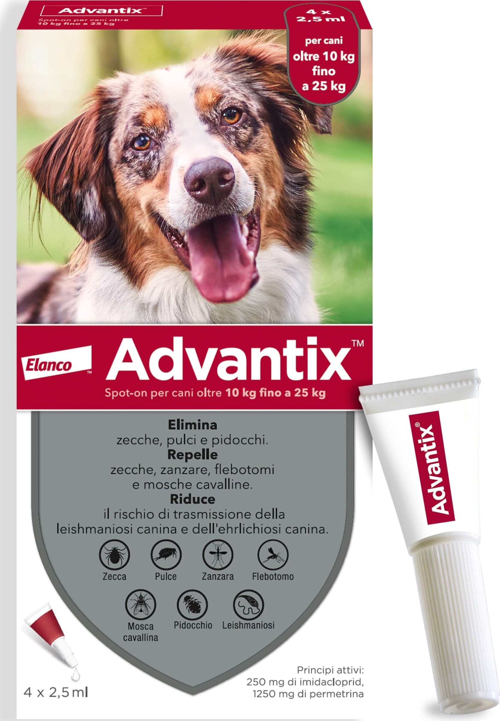 Antiparassitario Advantix per Cani da 10 kg a 25 kg in Conf. da 4 Pipette - 2