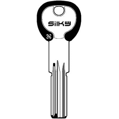 Chiave Punzonata Agb AGB8DZ Silky Silca Ottone Nichelato 5 Pezzi - 2