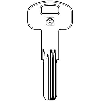 Chiave Punzonata Securemme K1 SCM2 Silca Ottone Nichelato 5 Pezzi - 2