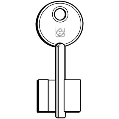 Chiave Doppia Mappa Idm 5ID7 Silca Ottone Nichelato 5 Pezzi - 2