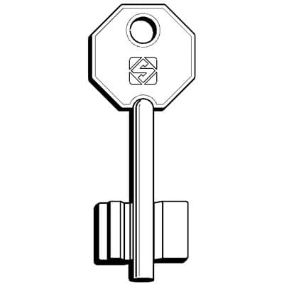 Chiave Doppia Mappa Potent 5PT13 Silca Ottone Nichelato 5 Pezzi - 2