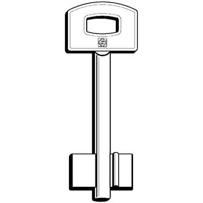 Chiave Doppia Mappa Securemme 5SCM10 Silca Ottone Nichelato 5 Pezzi - 2