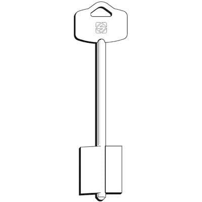 Chiave Doppia Mappa Esety 5EY22 Silca Ottone Nichelato 5 Pezzi - 2