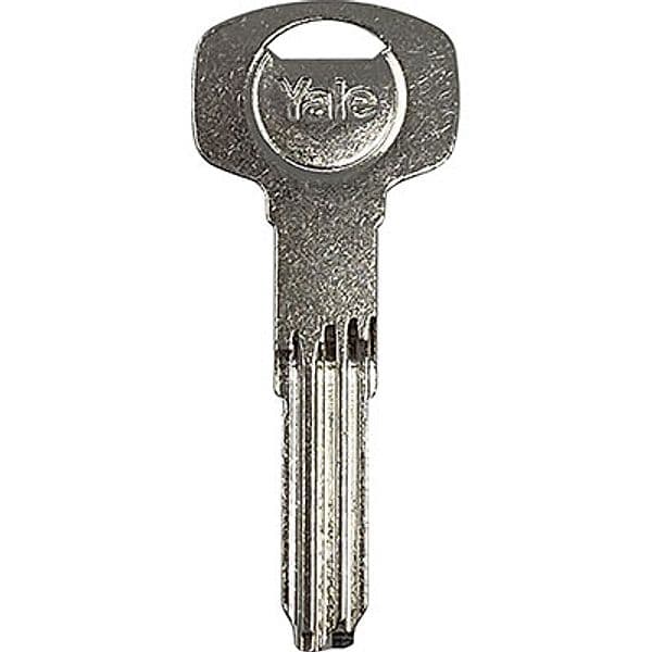 Chiave Punzonata Yale 016P106 Originale Ottone Nichelato 5 Pezzi - 2