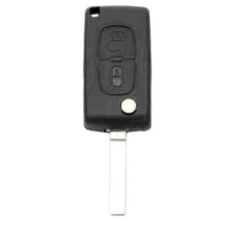Guscio per Chiave Auto Citroen Peugeot VA2BRS2 2 Bottoni - 2