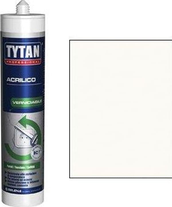 Silicone Acrilico Tytan Bianco Verniciabile 300 ml 24 Pezzi - 2