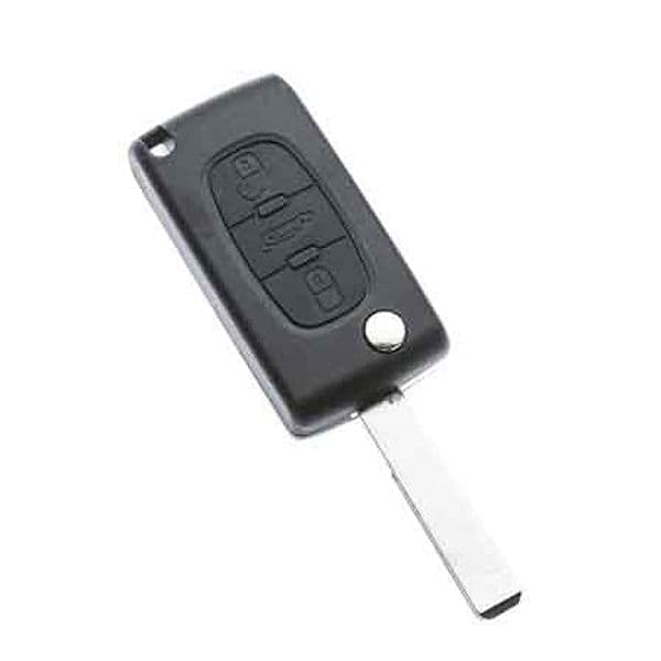 Guscio per Chiave Auto Citroen Lancia Peugeot CHU83BRS8 3 Bottoni - 2