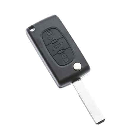 Guscio per Chiave Auto Citroen Lancia Peugeot CHU83BRS8 3 Bottoni - 2