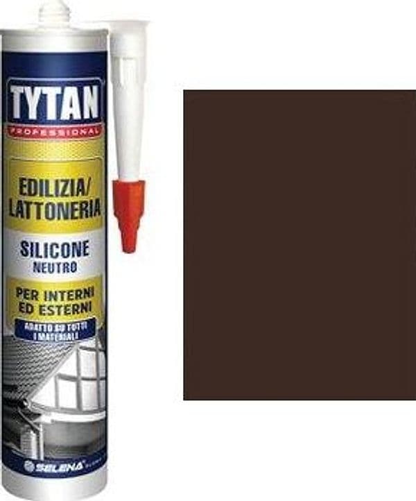 Silicone Neutro Tytan Testa di Moro Ral 8017 300 ml 4 Pezzi - 2