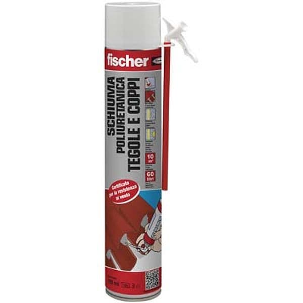 Schiuma Poliuretanica Coppi e Tegole Fischer Manuale 750 ml 12 Pezzi - 2