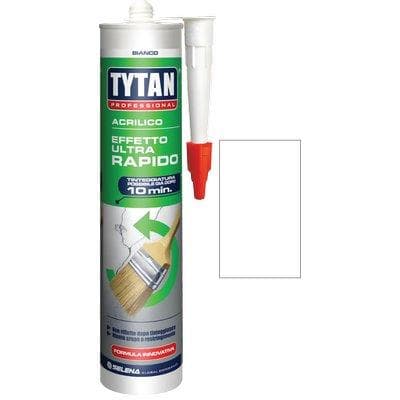 Silicone Acrilico Ultra Rapido Tytan Bianco Verniciabile 300 ml 12 Pezzi - 2