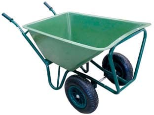 Carriola Due Ruote per Agricoltura Telaio Acciaio Vasca Plast. 160 l Il - 2