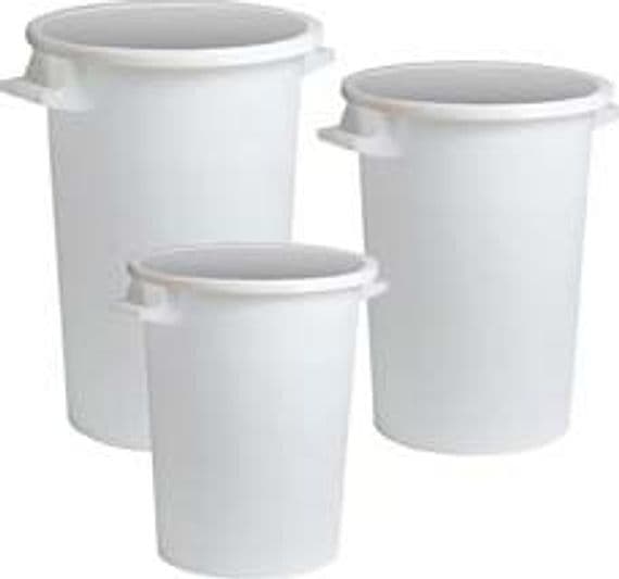 Bidoni Bianchi per Uso Agricolo e per Rifiuti 100 l Ø 52 mm cm Altezza 65 - 2