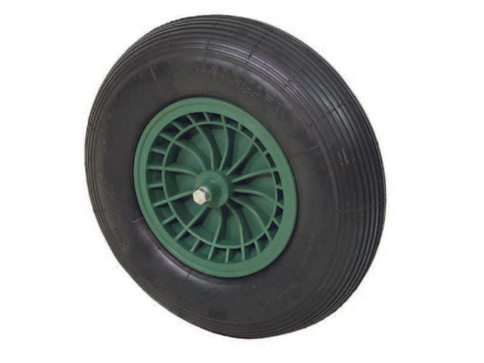 Ruota per Carriola Pneumatica con Cuscinetti Perno 20 MMX130, Interasse 80 - 2