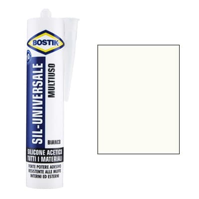 Silicone Acetico Sil Universale Bostik Bianco Ral 9010 280 ml 24 Pezzi - 2