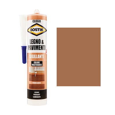 Silicone Acrilico Legno Pavimenti Bostik Ciliegio 300 ml 3 Pezzi - 2