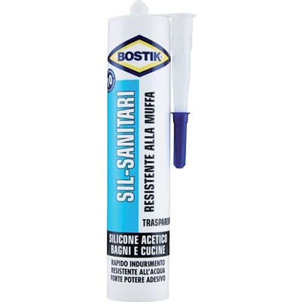 Silicone Acetico Sil Sanitari Bostik Trasparente 280 ml 24 Pezzi - 2