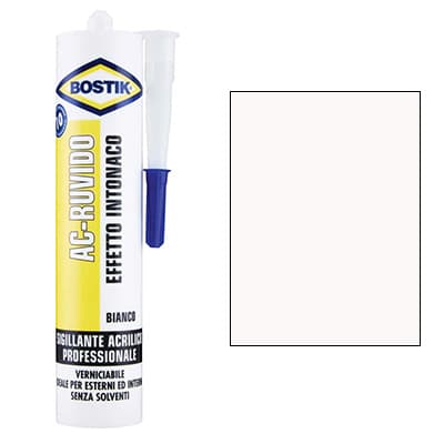 Silicone Acrilico Edilizia Ac Ruvido Bostik Bianco 300 ml 12 Pezzi - 2