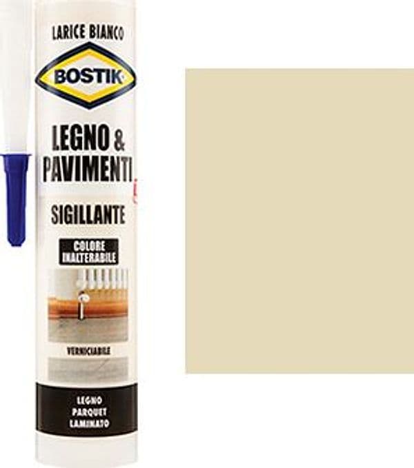 Silicone Acrilico Legno Pavimenti Bostik Larice Bianco 300 ml 3 Pezzi