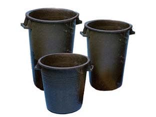 Bidoni Neri per Uso Agricolo Senza Coperchio 75 l Ø 45 mm cm Altezza 63,5 - 2