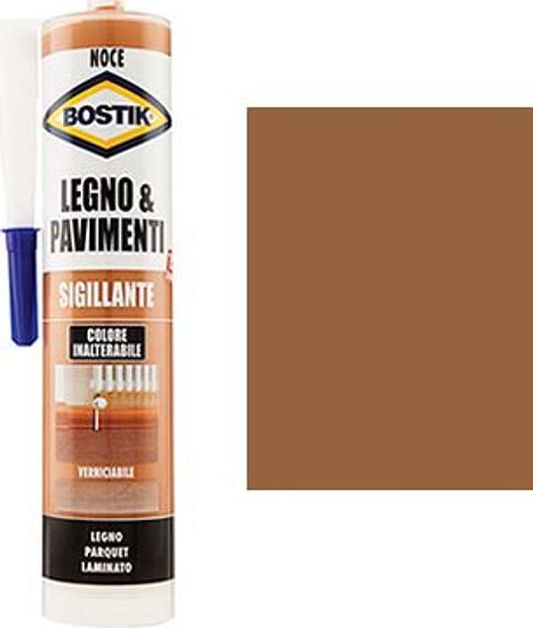 Silicone Acrilico Legno Pavimenti Bostik Noce 300 ml 3 Pezzi