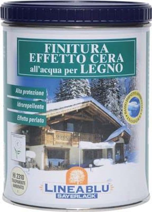 Finitura Cerosa Acqua Lineablu Sayerlack HI2310 Trasparente Ambrato Ml 750