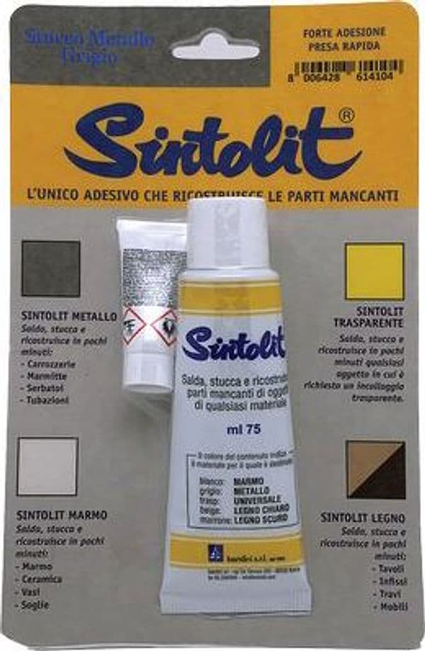 Stucco Metallo Fai da Te Self Sintolit 75 ml 2 Pezzi
