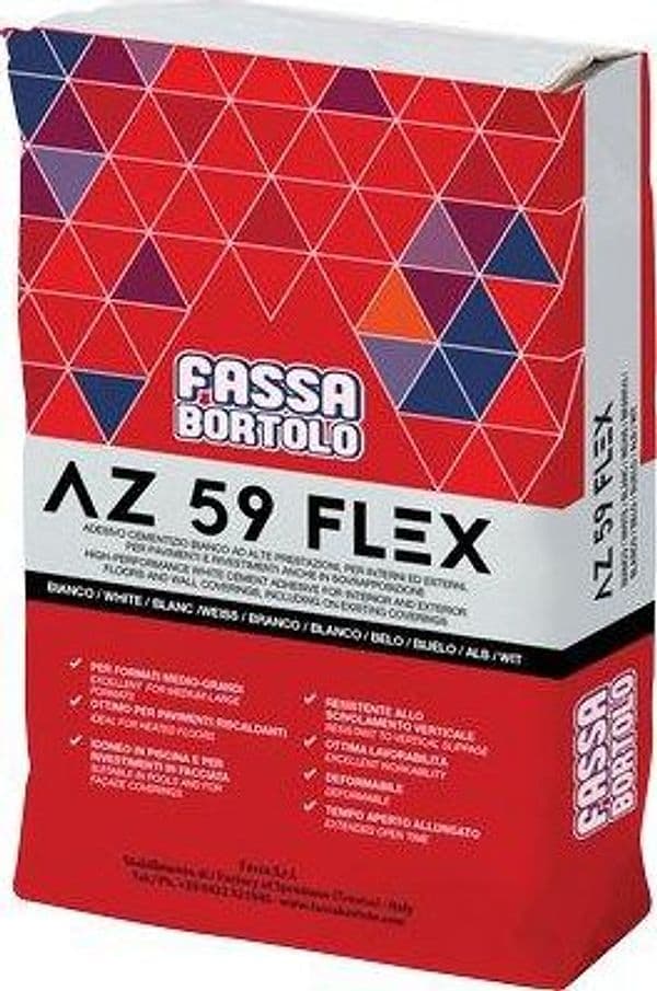 Collante Maioliche Polvere Az 59 Flex Fassa Bianco 5 kg 5 Pezzi - 2