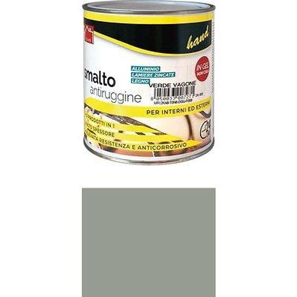 Smalto Antiruggine Hand Grigio Argento 750 ml 6 Pezzi