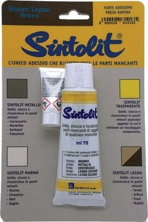 Stucco Legno Fai da Te Self Sintolit Scuro 75 ml 2 Pezzi - 2