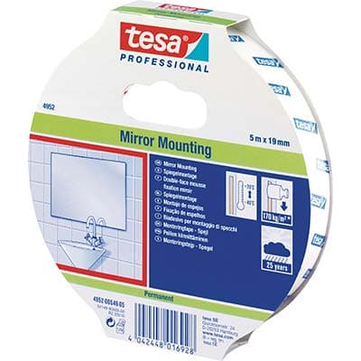Nastro Biadesivo Specchi Mounting 66952 Tesa 5 ml 19 mm 16 Pezzi - 2