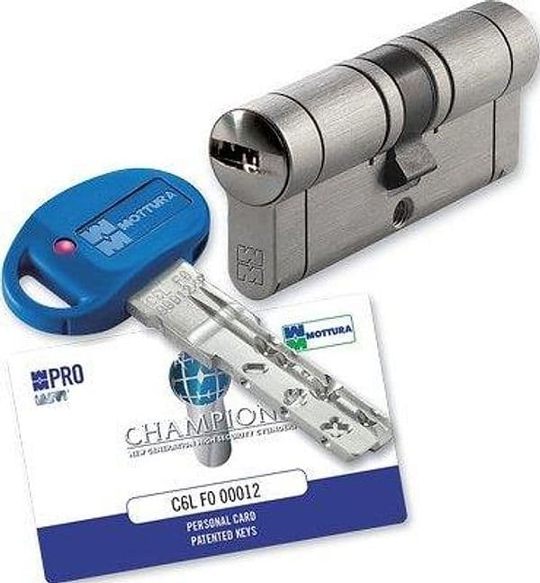 Cilindro Sagomato Champions Pro Hand Mottura Cromo Satinato Chiavi 8212418 - 2