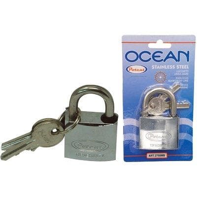 Lucchetto Ocean 2700MB Potent Ottone Arco Acciaio Inox Chiavi 2 mm 50 - 2