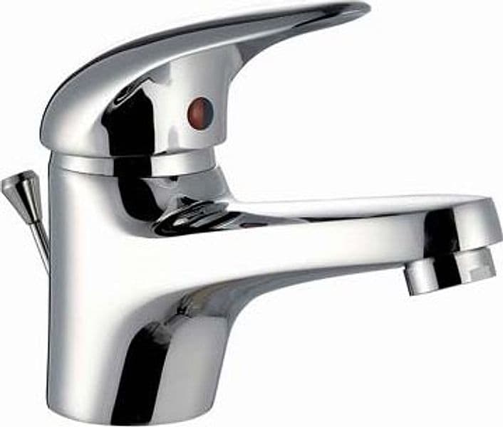Rubinetto Miscelatore Lavabo Start H25 Crolla Ottone Cromato con Piletta 11 - 2