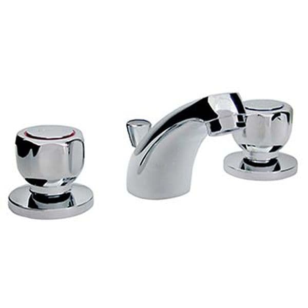 Batteria Lavabo Scudetto 28 Crolla Ottone Cromato con Piletta 11 x 4 - 2