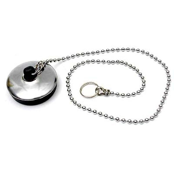 Tappo Piletta con Catena PVC Inox 40 mm 12 Pezzi - 2