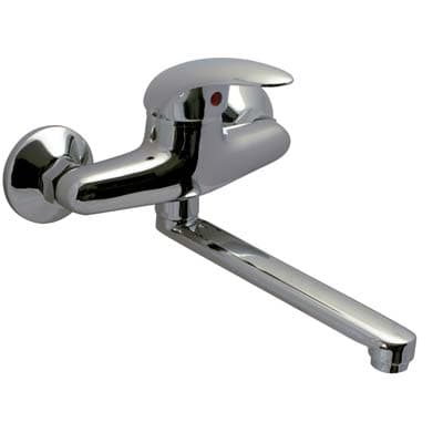 Rubinetto Miscelatore Lavello a Parete Start H25 Crolla Ottone Cromato - 2