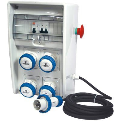 Quadro Distribuzione Blu Ulisse con Pulsante Fme Prese Cee Blu X4 Mm - 2
