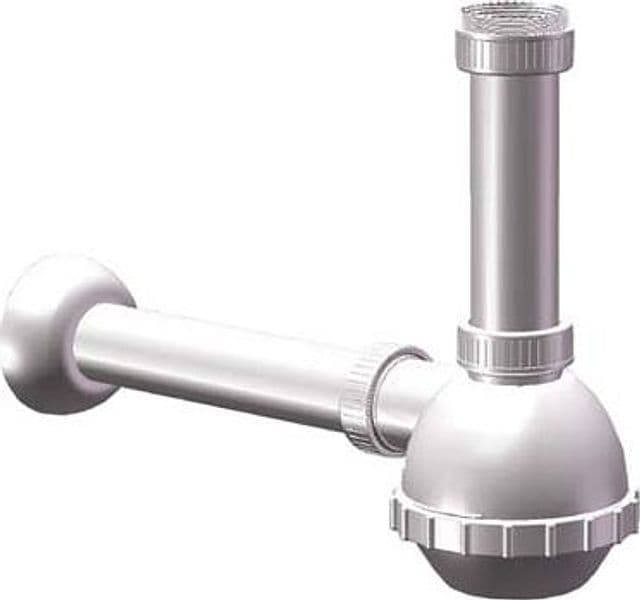 Sifone Scarico Pp a Bottiglia 1 Vasca Bianco 11 x 2 40 a 32 mm 5 Pezzi - 2