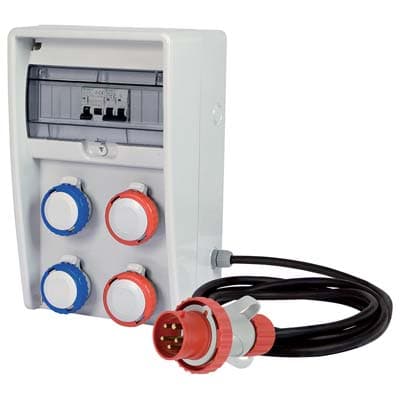 Quadro Distribuzione Rosso Blu Ulisse Fme Prese Cee Blu X2 con Cee Rossa X2 - 2