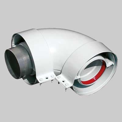 Curva per Kit Coassiale a 90 ° 60 100 Made in Italy - 2