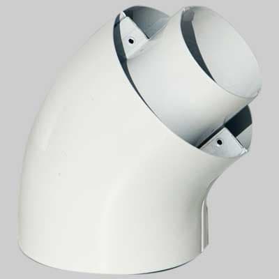 Curva per Kit Coassiale 45 ° Made in Italy Ee ? 60 x 100 45 ° - 2