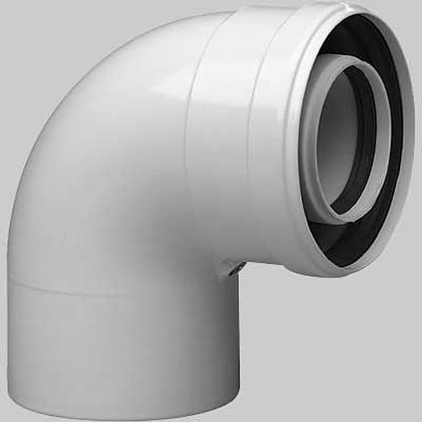 Curva Coassiale Baxi 90 ° Dm. 60100 - 2