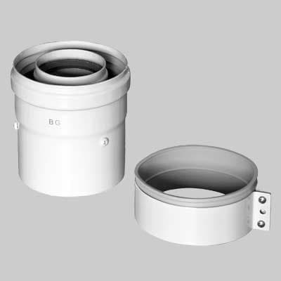 Kit Adattatore per Scaldino Baxi Scarico Verticale Coassiale Dm 60 x 100 - 2