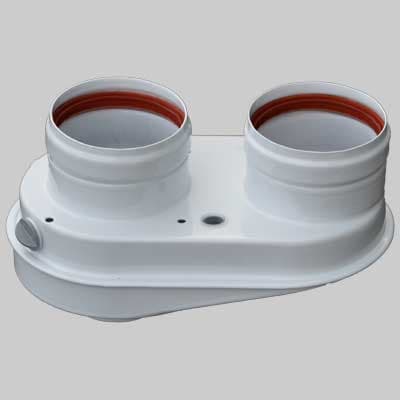 Sdoppiatore per Scaldino Ferroli Ø 80 x 80 - 2