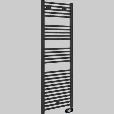 Scaldasalviette Elettrico Cortina Nero Opaco 920 x 480 500W Lazzarini - 2