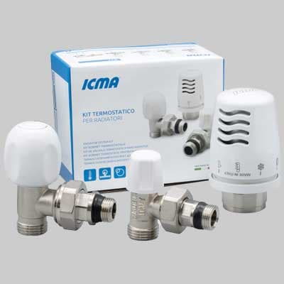 Kit Termostatico a Squadra Tulipano ½ Icma - 2