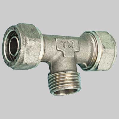 Raccordo Tee Maschio per Tubo Cobrapex 15 x ½ x 15 S. 2,5 Tiemme - 2