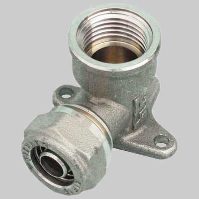 Raccordo Gomito Femmina con Flangia per Tubo Cobrapex ½ x 15 S. 2,5 Tiemme - 2