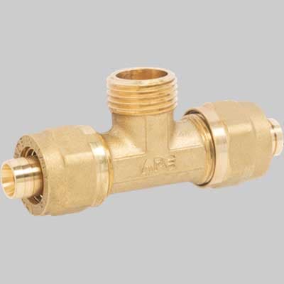 Raccordo Tee Maschio a Stringere Ape 26 x ¾ x 26 Ape Raccorderie - 2